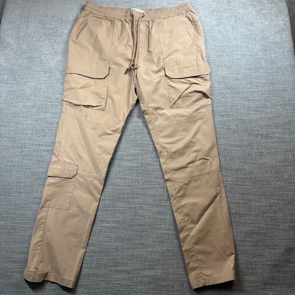 PacSun Cargo Pants Mens Large Tan Khaki Utility Streetwear Tapered